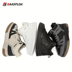 Baasploa Men's High Top Skate Shoes Lace Up Comfy Non Slip Sneakers