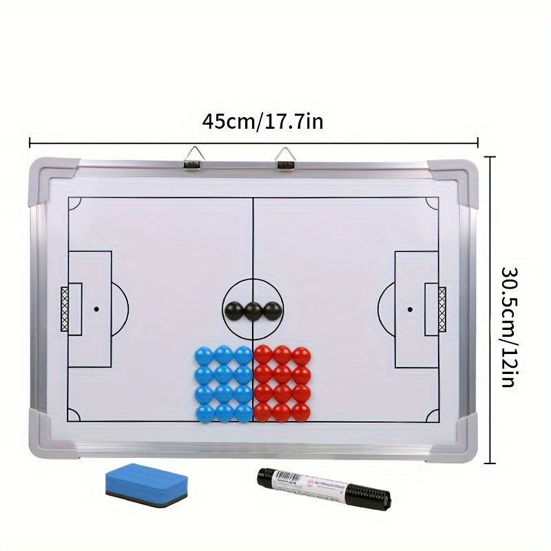 Football Tactical Board Aluminum Frame Magnetic Wall Mounted