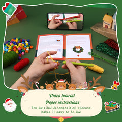 Beginner Crochet Yarn Kit for Adults with English Manual - DIY Cartoon Doll