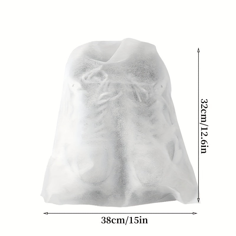 10pcs Portable Dustproof Drawstring Shoe Storage Bag
