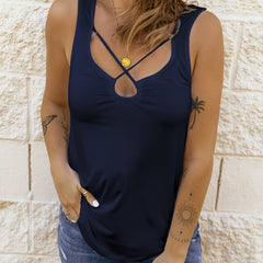 Women's Crisscross Sexy Solid Tank Top