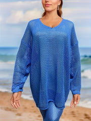 Casual Sweater Women's Solid Long Sleeve Hooded Sweater
