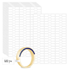 600pcs Self Adhesive Jewelry Stickers Tear Resistant Necklace Ring Labels