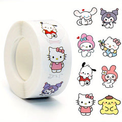500pcs Sanlihong Round Cartoon Stickers for Luggage Guitars Water Bottles