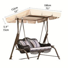 Waterproof Swing Canopy Replacement Top Cover for Porch Swing - Excluding Swing