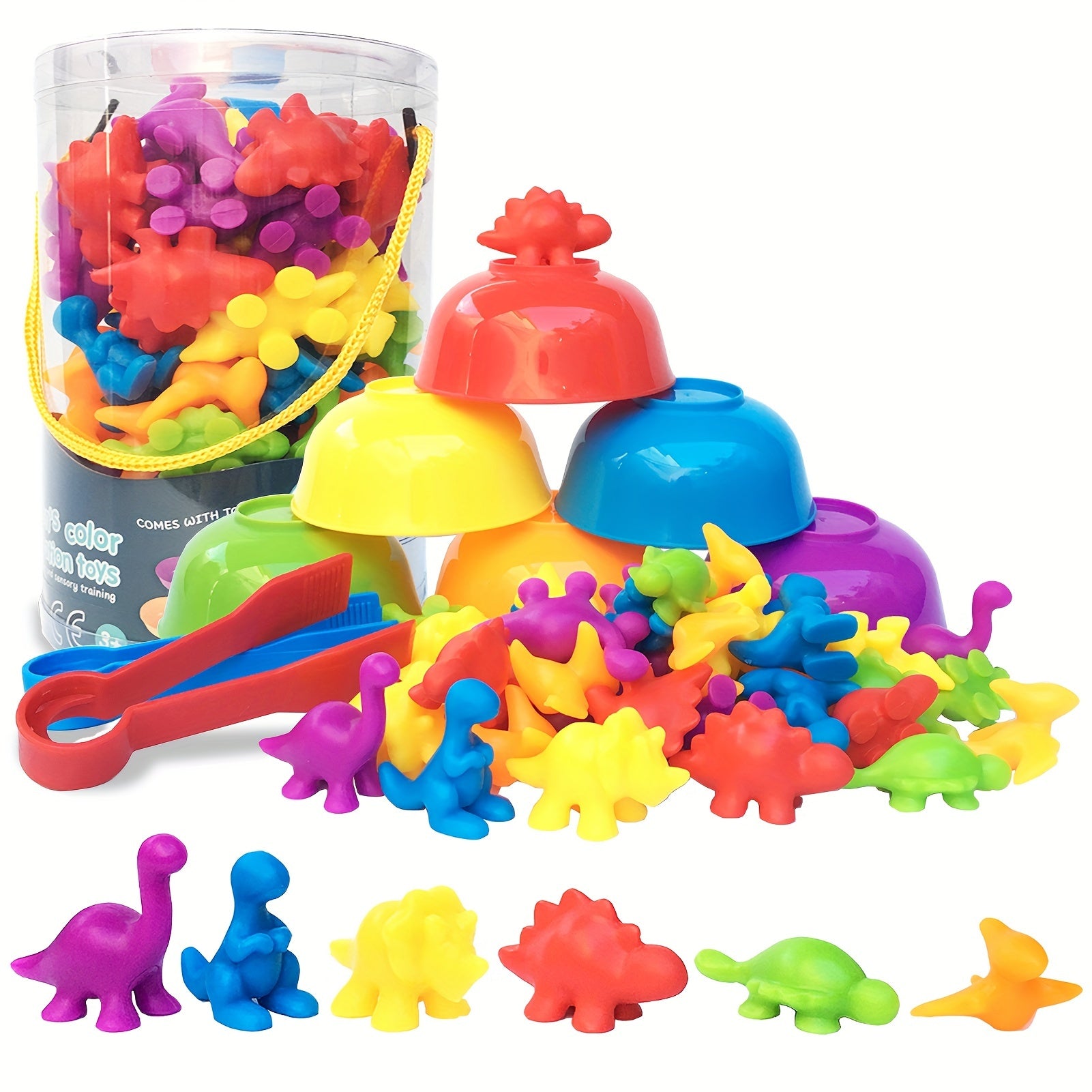 Mypre Dinosaur Counting & Sorting Toy Set for Kids - Fun Learning Activity