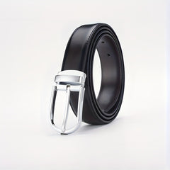 Men's Leather Belt Pin Buckle 3 Wide Suits Jeans Casual Gentlemen