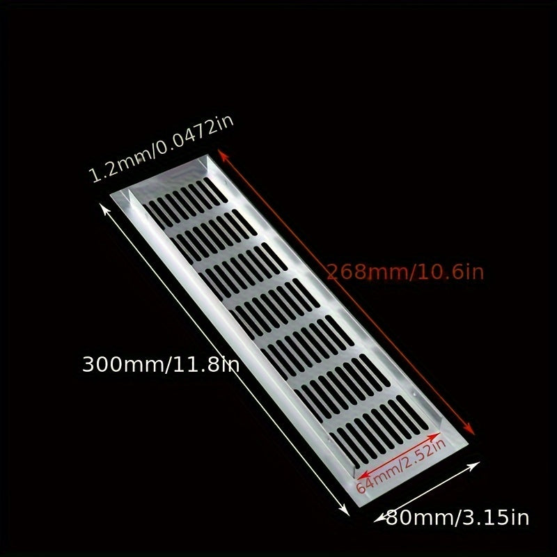 2pcs 80mm Wide Aluminum Alloy Vents Perforated Sheet Air Vent Grille