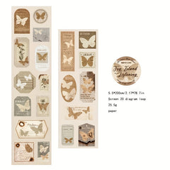 European Style Retro Butterfly Rows Washi Tape 20 Patterns DIY Decorative