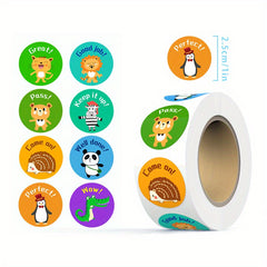 500Pcs Forest Animal Stickers Kids Reward Labels Scrapbook Stationery