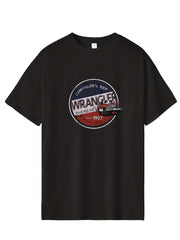 Men's Printed Leisure Sports T shirt Round Neck Tee Shirt