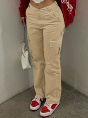 Vintage Y2K High Waisted Cargo Pants for Women
