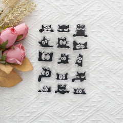 Cat Expression DIY Cartoon Transparent Stamp