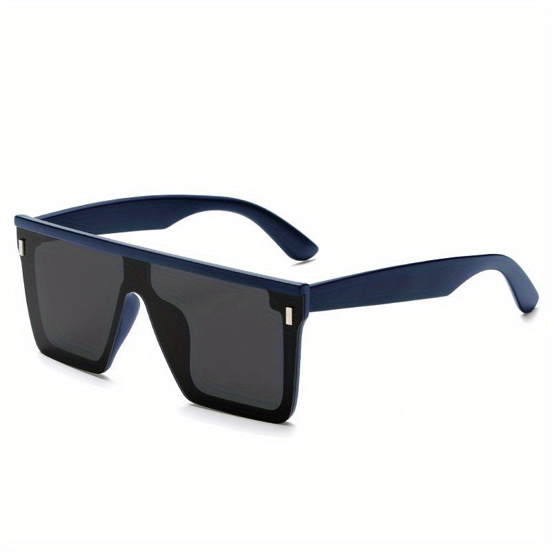 Men's Oversized Flat Frame Square Sunglasses