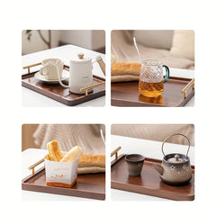Bamboo Serving Tray Coffee Table Tray Decorative Tray