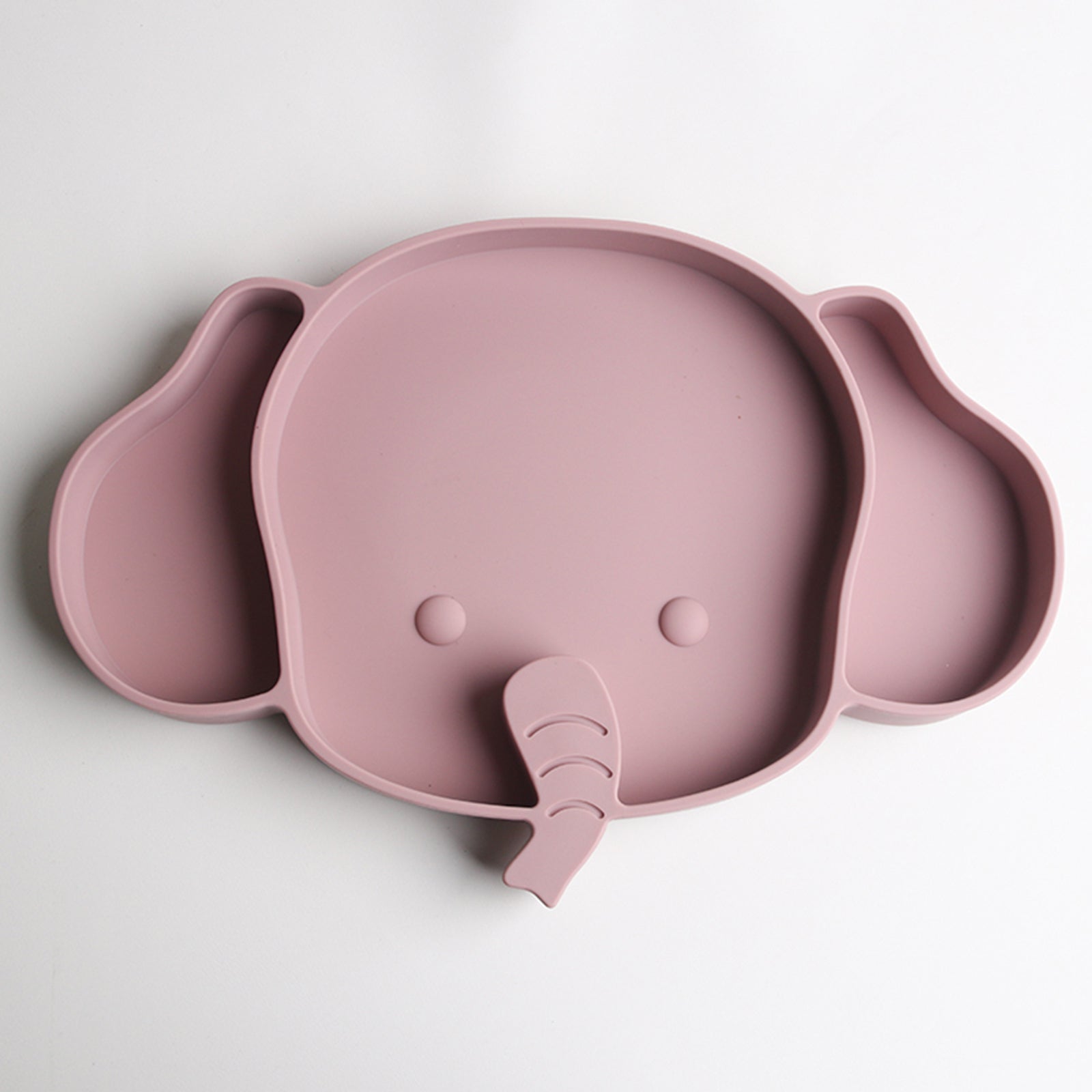 Baby Safe Silicone Elephant Plate for Meals & Snacks