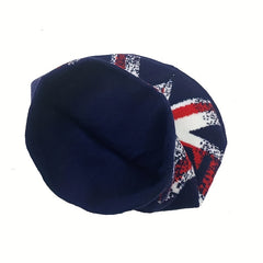 British Flag Knitted Pullover Hat - 2pcs