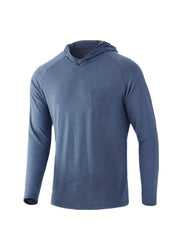 Men's Sun Protection Hoodie Active Stretch Rash Guard Long Sleeve
