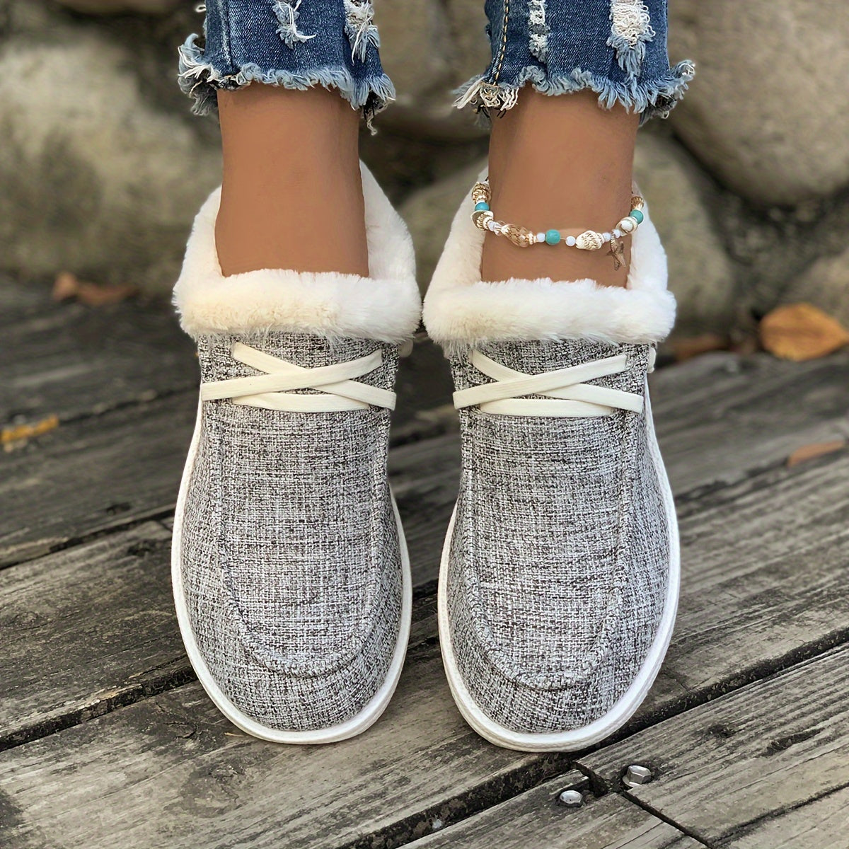 Winter Snow Boots Women's Ankle Boots Warm Plush Shoes