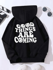 Girls Hoodie Butterfly Letter Print Long Sleeve Sweatshirt Pullovers