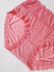 3 Pack Plus Size Lace High Rise Stretchy Briefs Set