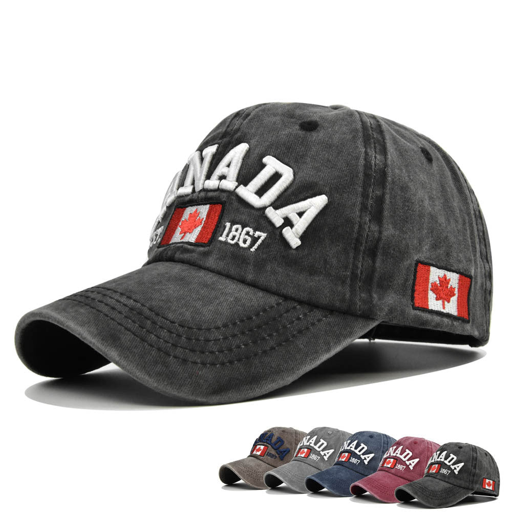 ANADA Embroidered Maple Leaf Baseball Cap Sun Hat