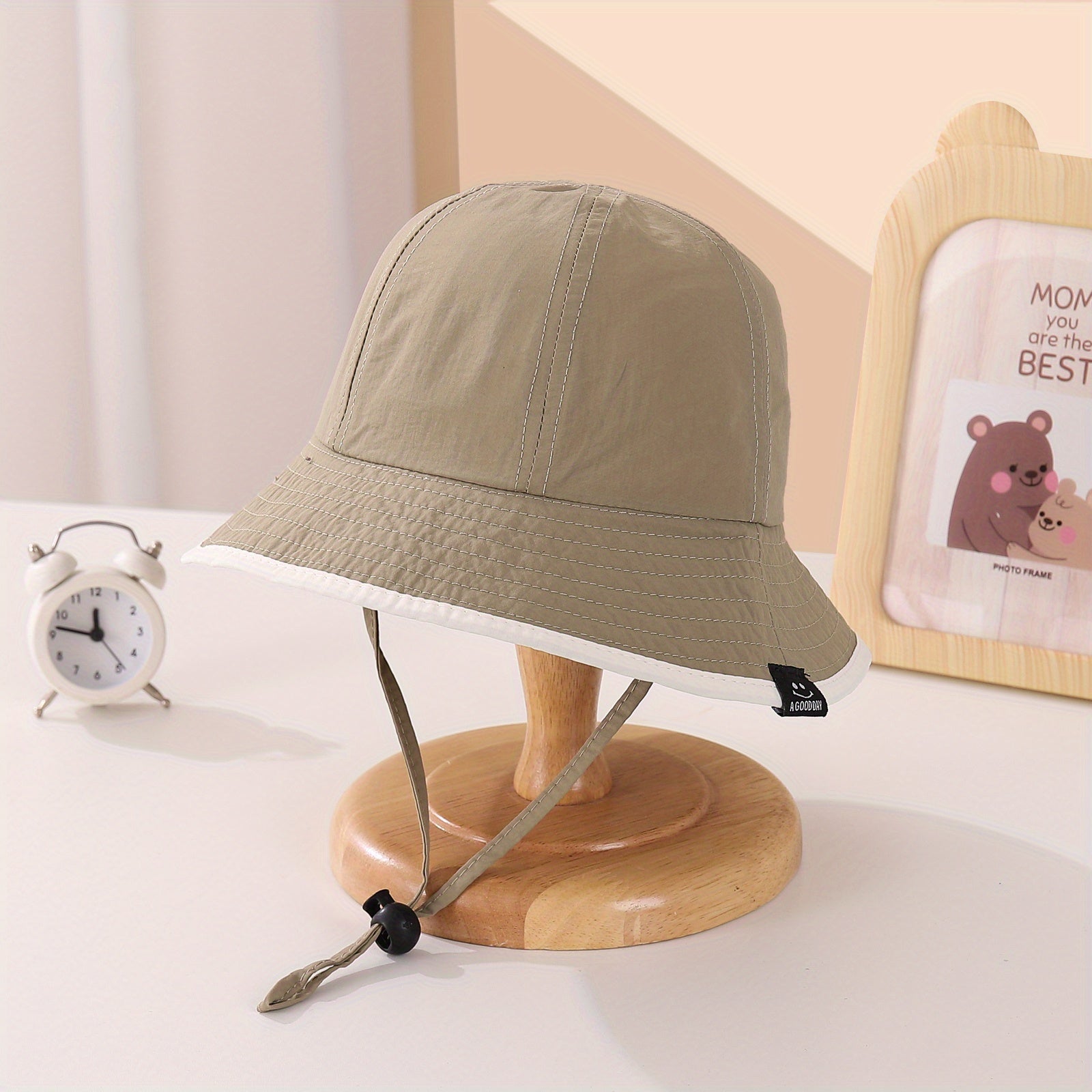 Kids Double-Sided Sunshade Bucket Hat for Outdoor Travel