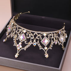 Golden Bridal Headband Tiara Wedding Party Decor