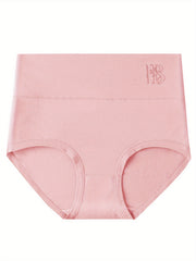 4pcs Solid Comfy Breathable Panties Women's Lingerie