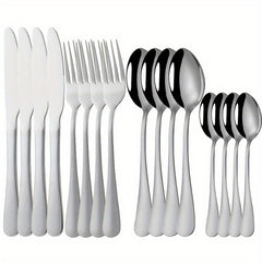 16pcs Stainless Steel Cutlery Set for Dining and Restaurant
