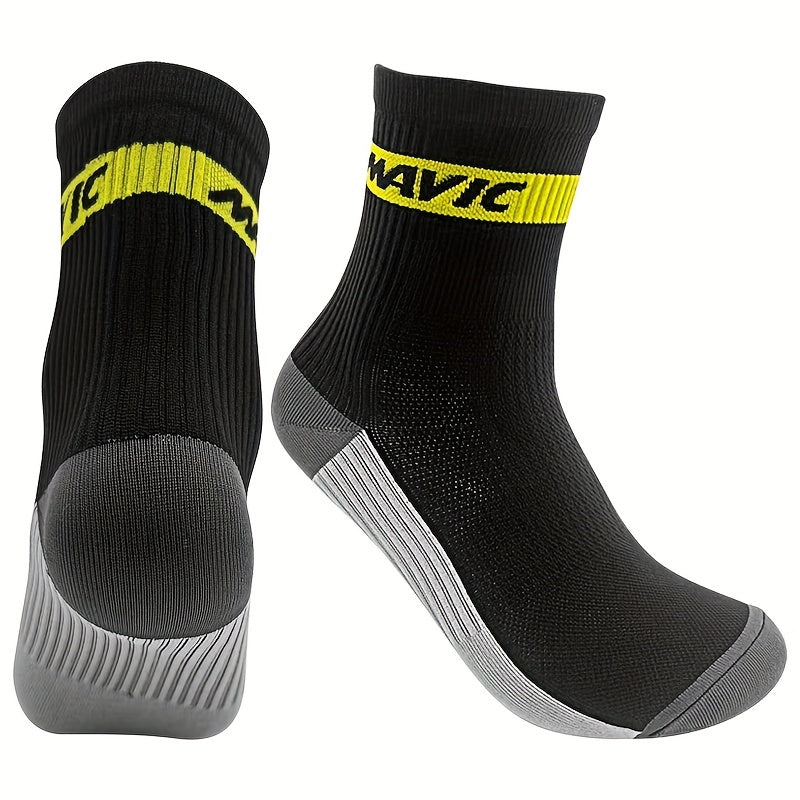 Mid Calf Athletic Socks for Cycling Running Sweat Absorbing Breathable