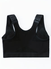 Wireless Sports Bra Front Buckle Comfy Push Up Anti Sagging Tank Bra