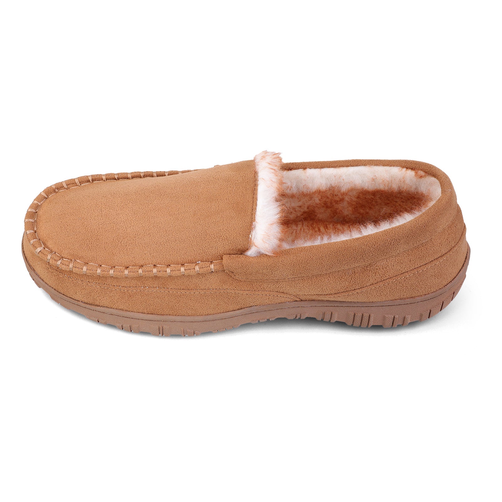 Men's Warm Memory Foam Moccasins Slippers Plush Lined Indoor Outdoor House Shoes