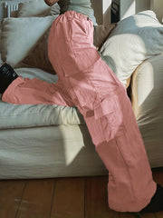 Y2K Cargo Parachute Pants Casual Baggy Pants Women's Clothing