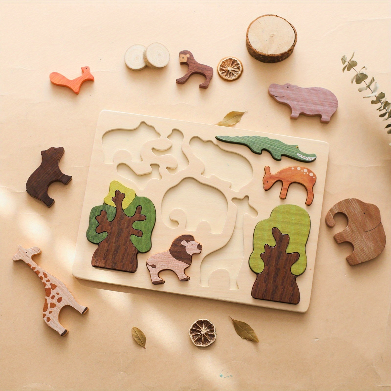 Wooden Forest Animals 3D Puzzle Educational Toy