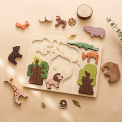 Wooden Forest Animals 3D Puzzle Educational Toy
