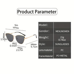 Y2K Cat Eye Sunglasses Metal Anti Glare UV400