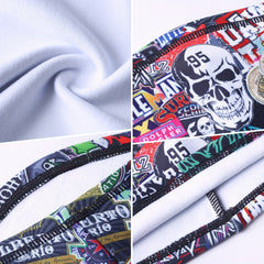 Ghost Skull Fleece Neck Cover Face Mask for Outdoor Winter Sports