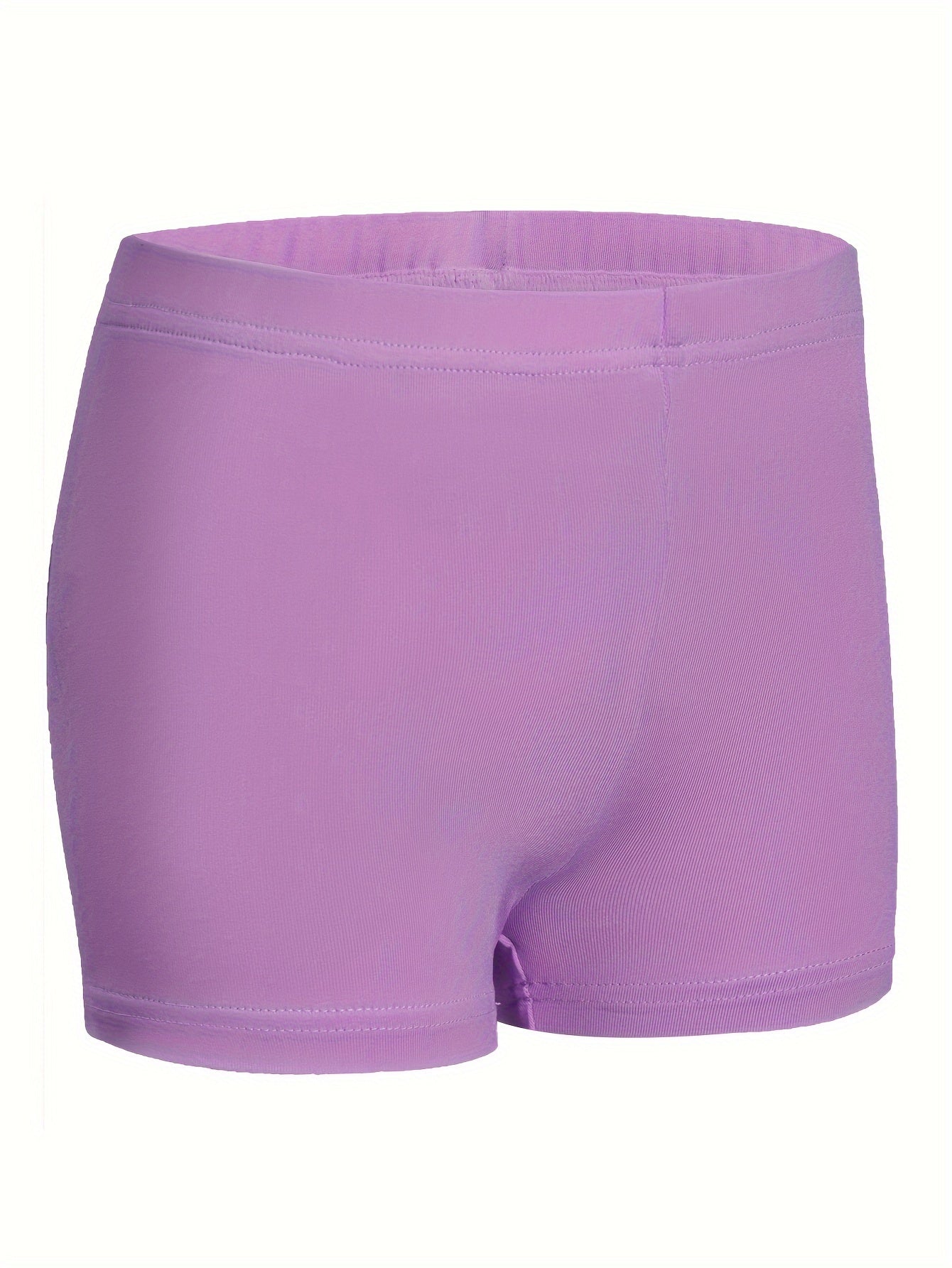Girls Stretchy Solid Dance Shorts Gymnastics Practice Performance