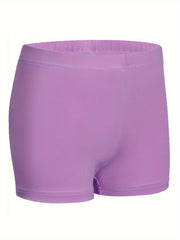 Girls Stretchy Solid Dance Shorts Gymnastics Practice Performance
