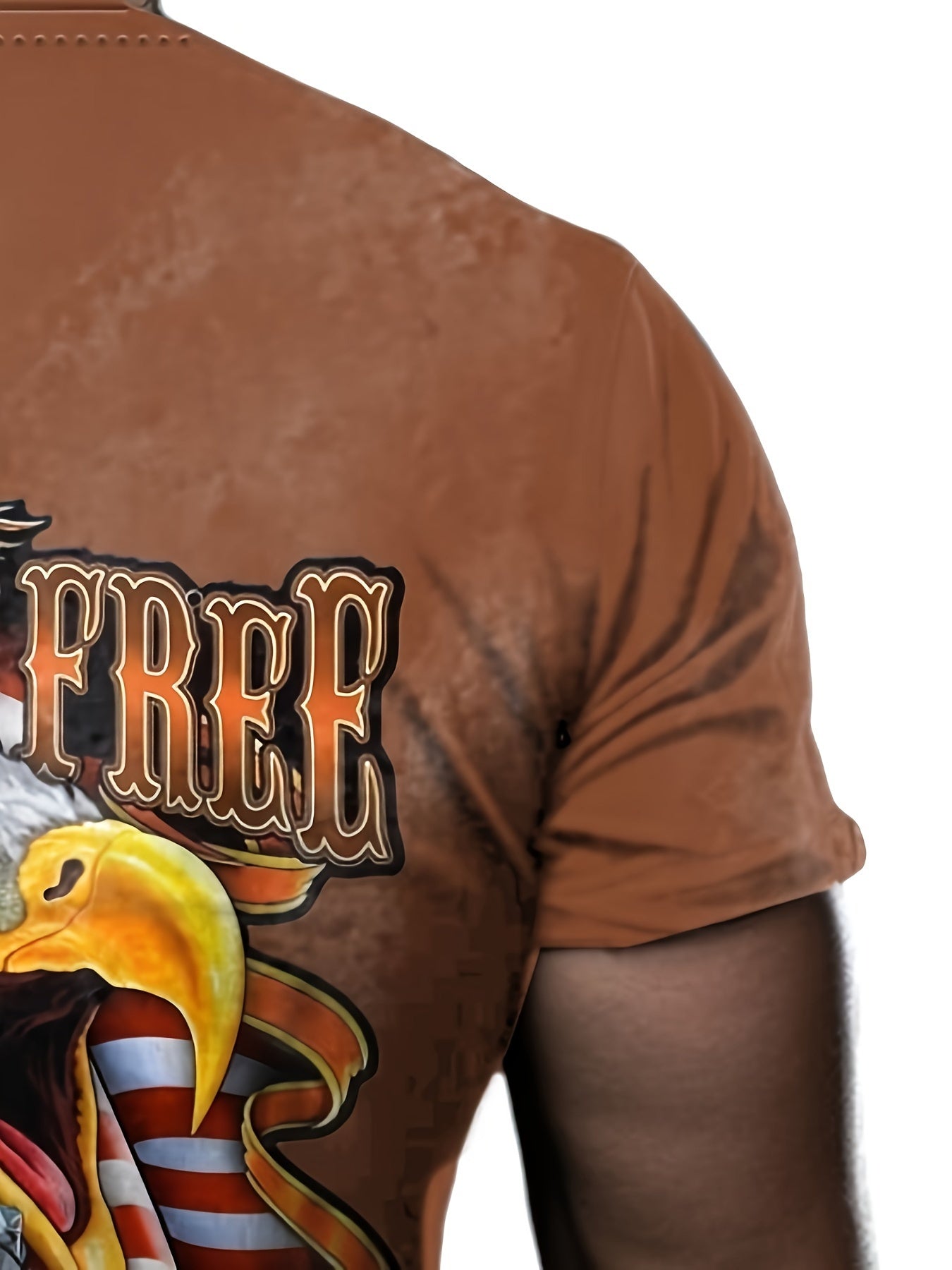 Eagle And Motorcycle Print Men's Graphic T shirt for Summer