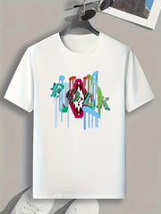Abstract Pattern Print Men's Graphic T shirt Casual Comfy Tees For Summer