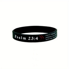 Bible Silicone Bracelet Waterproof Quote Wristband Inspirational Religious