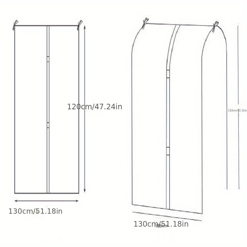 Transparent Clothes Dust Cover Storage Bag Wardrobe Hanger Dust Cover