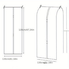 Transparent Clothes Dust Cover Storage Bag Wardrobe Hanger Dust Cover