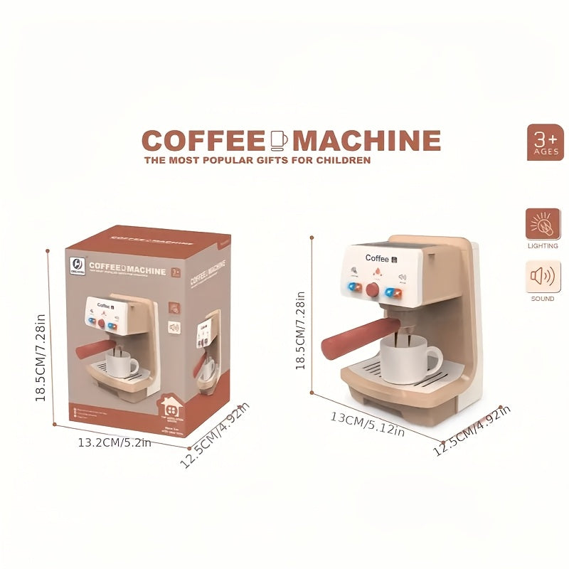 Kids Coffee Machine Toy with Realistic Details & Sound Effects