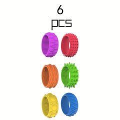 Set of 12 Silicone Fidget Rings for Children Sensory Toys