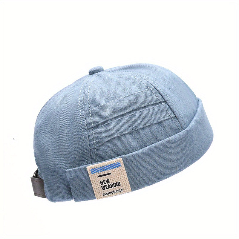 Cotton Sunshade Skullies & Beanies Hat With Alphabets