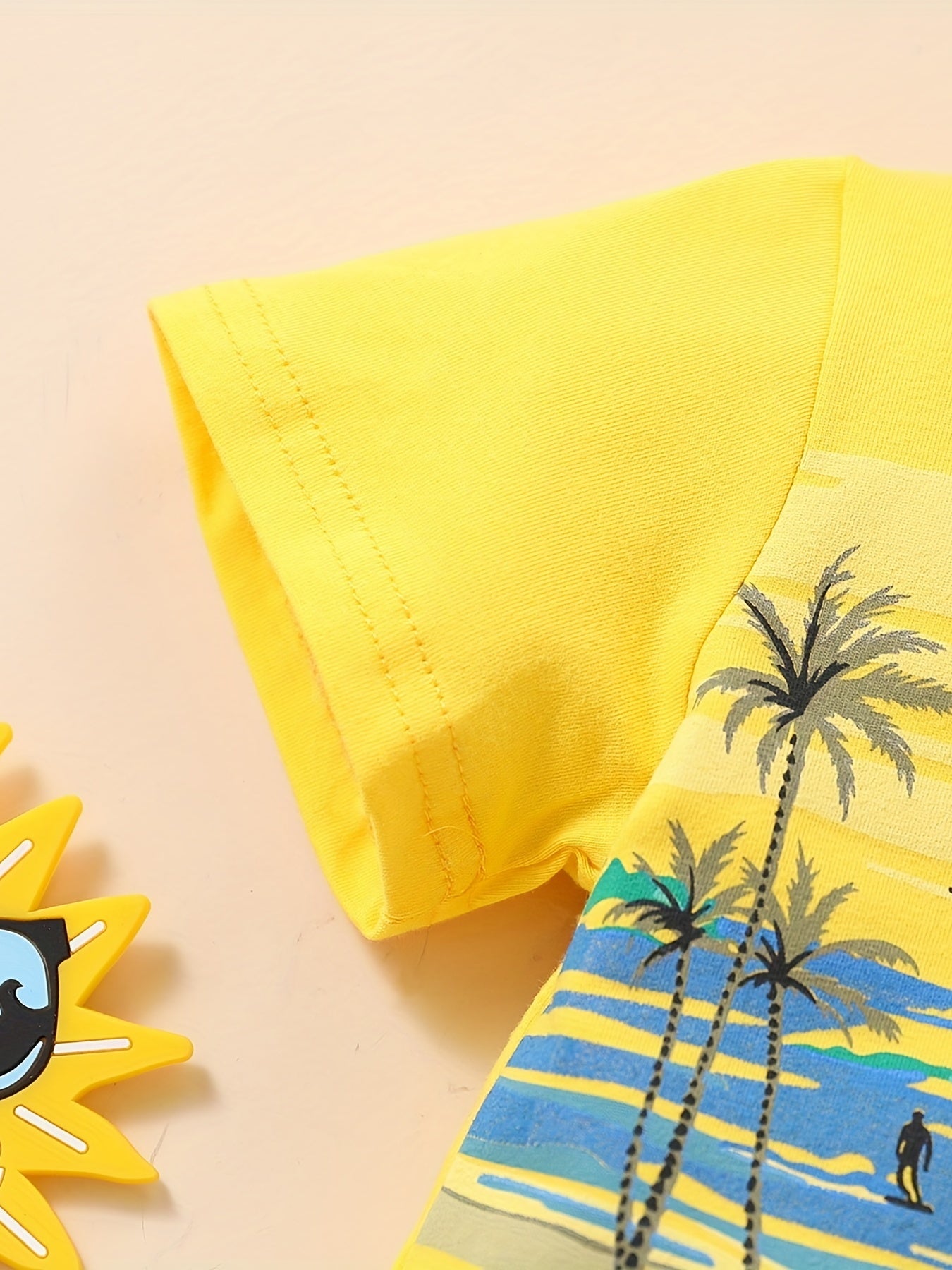 Boys Beach Print T Shirt And Shorts Set
