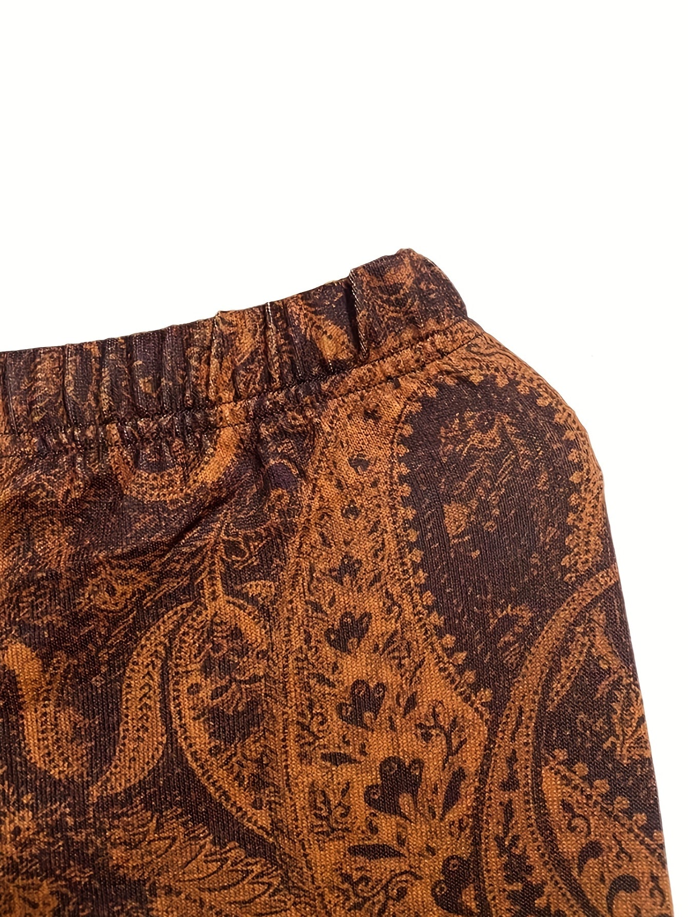 Paisley Print High Waist Leggings Casual Skinny Leggings Women's Clothing